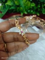 Impon unpolished floral kada bracelet